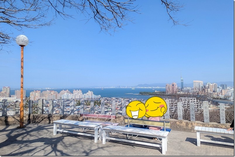 愛宕神社の展望スポット【ベンチ有り】 福岡市西区 愛宕神社の展望スポット【ベンチ有り】 福岡市西区