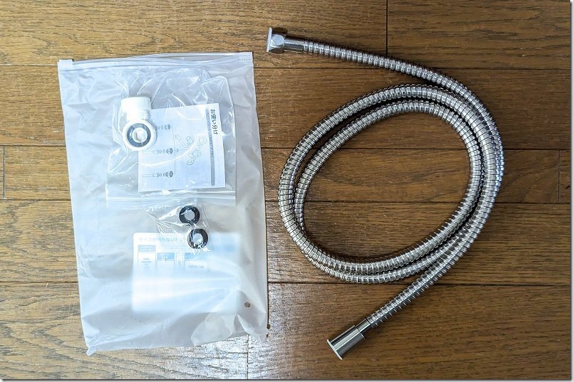 購入したOFFO シャワーホース 1.6m ステンレス【軽量・高耐久】